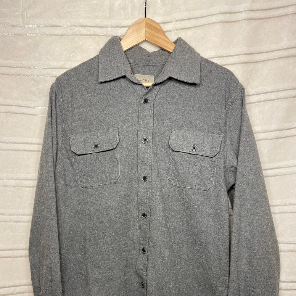 Jachs Gray Flannel/Chamois Shirt- Medium